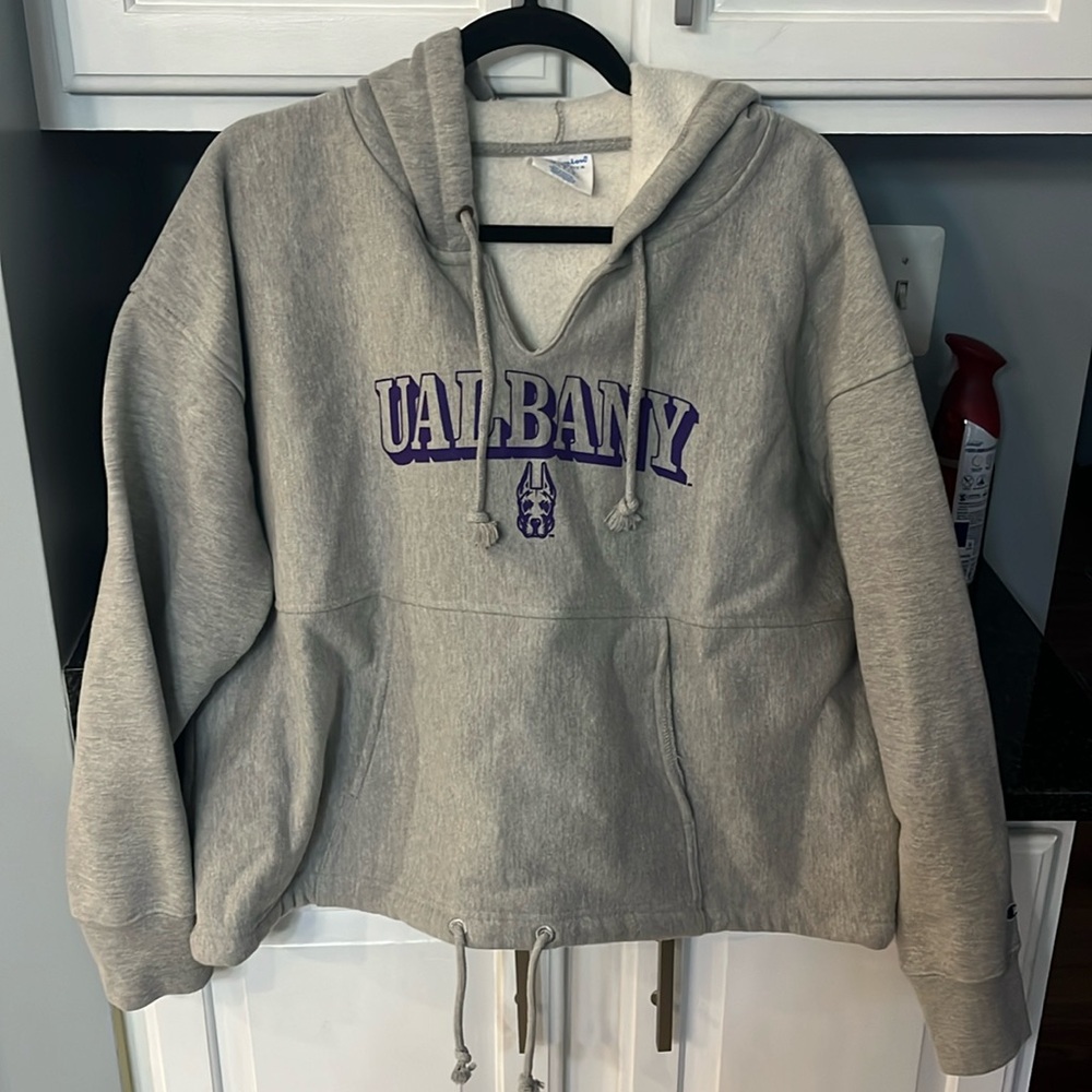 Grey Champion UAlbany sweatshirt, size large